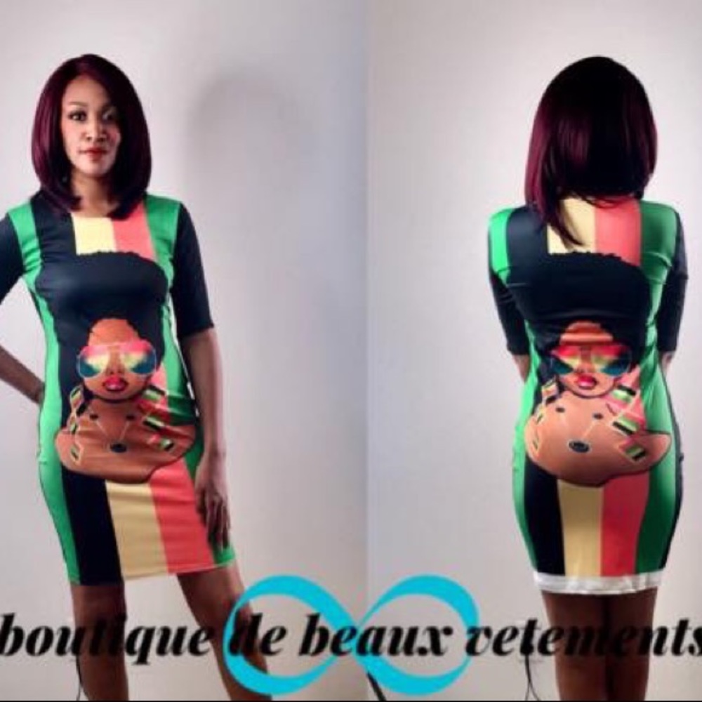 🖤🖤🖤Queen Striped Midi Dress🖤🖤🖤